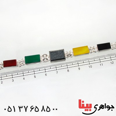 دستبند چند جواهر زنانه سلجوقی مستطیلی _کد:11934
