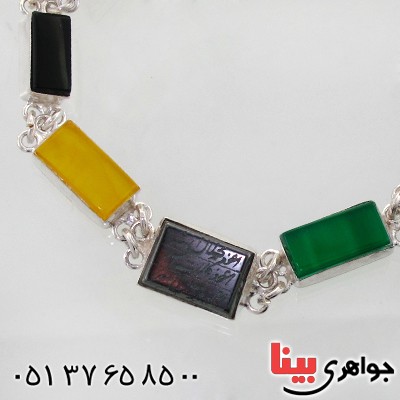 دستبند چند جواهر زنانه سلجوقی مستطیلی _کد:11939