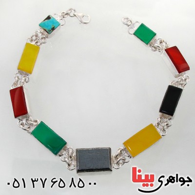 دستبند چند جواهر زنانه سلجوقی مستطیلی 