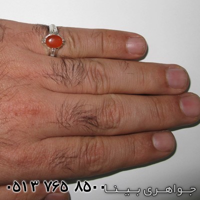 انگشتر عقیق زرد شرف الشمس یمنی مظاهری