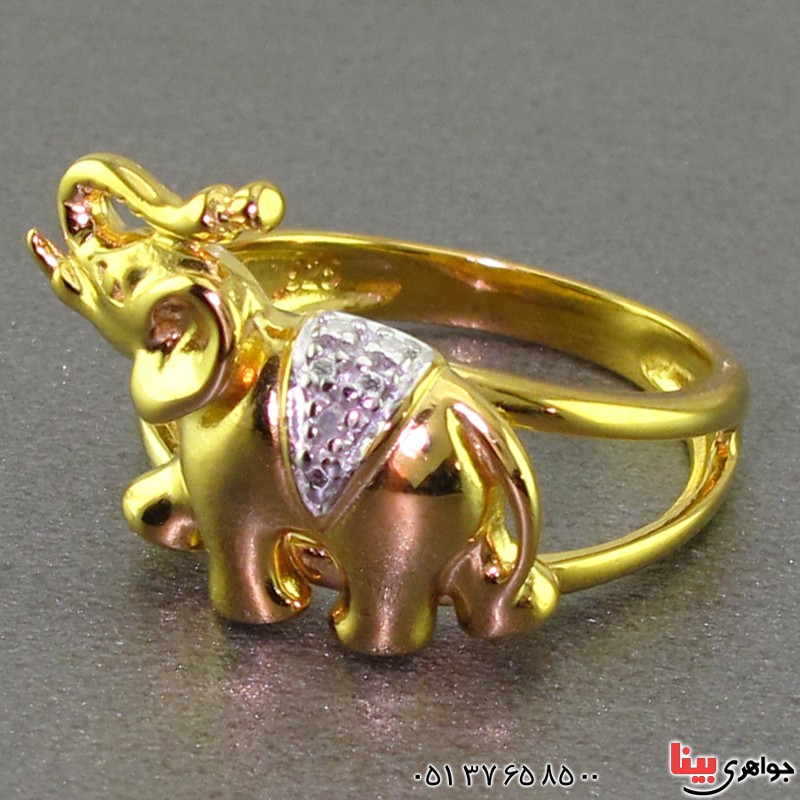 انگشتر الماس مانی زنانه فیل نشان خاص 