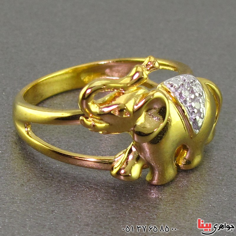 انگشتر الماس مانی زنانه فیل نشان خاص _کد:16298