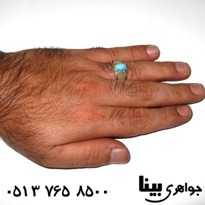 انگشتر فیروزه نیشابوری مردانه سندپلاست