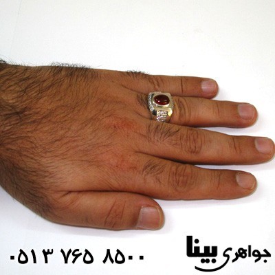 انگشتر عقیق یمنی مردانه رادیوم