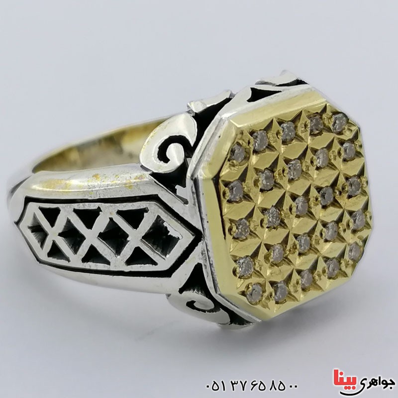 انگشتر الماس مردانه بسیار عالی _کد:21325