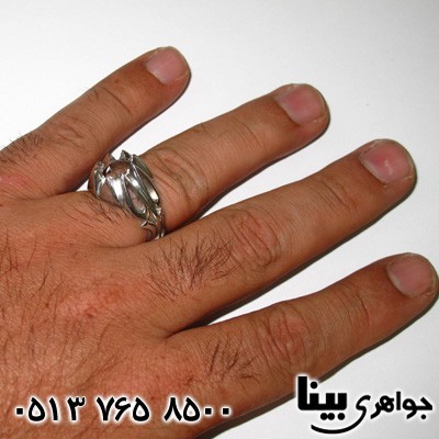 انگشتر نقره مردانه با طرح اسلیمی