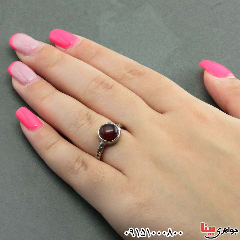 انگشتر کهربا زنانه خوشرنگ بسیار زیبا _کد:30459