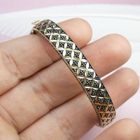 دستبند نقره خاص با آبکاری طلا 