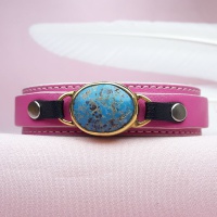 دستبند فیروزه تبتی خاص و زیبا 