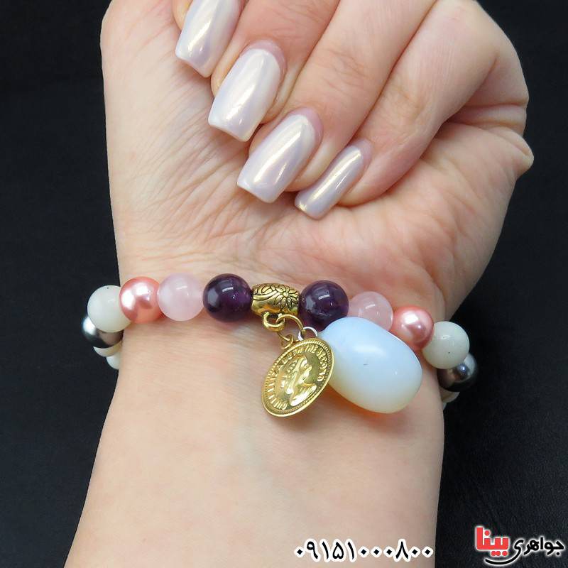 دستبند چند جواهر زیبا و خاص مناسب سنگ درمانی _کد:31798