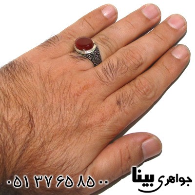 انگشتر عقیق یمنی مردانه گلستان