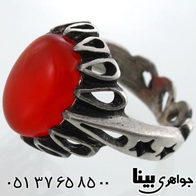 انگشتر عقیق یمنی مردانه قدیمی ساز زیبا