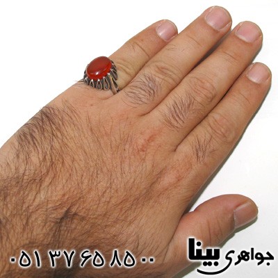 انگشتر عقیق یمنی مردانه قدیمی ساز زیبا