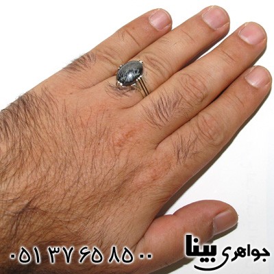 انگشتر حدید صینی مردانه با حکاکی دعای هفت جلاله شماره دو