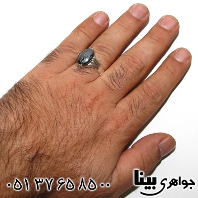 انگشتر حدید صینی مردانه با حکاکی دعای هفت جلاله شماره چهار