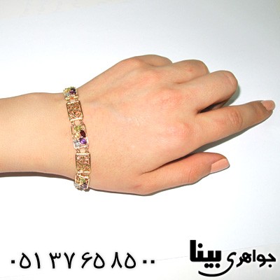 دستبند چند جواهر زنانه مستطیلی جدید