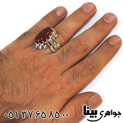 انگشتر عقیق یمنی خوشرنگ مردانه فاخر