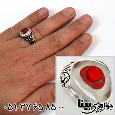 انگشتر عقیق یمنی مردانه یا فتاح یا رزاق درشت فاخر