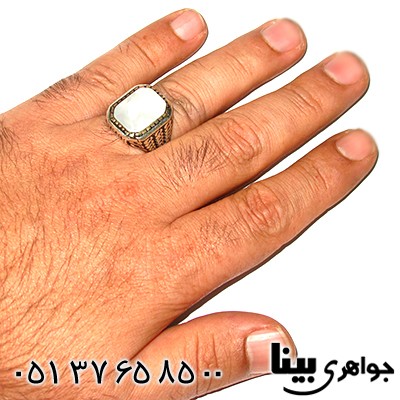 انگشتر صدف درجه یک مردانه درشت و سنگین _کد:7770