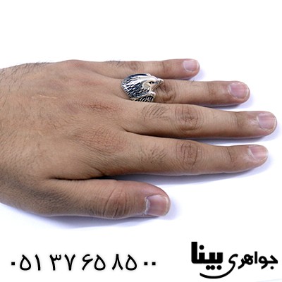 انگشتر نقره مردانه مدل عقاب _کد:8045