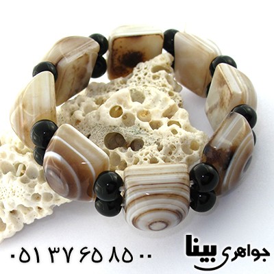 دستبند عقیق باباقوری درشت خوش نقش _کد:8534