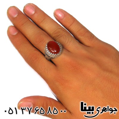 انگشتر عقیق یمنی مردانه یا زینب _کد:8800