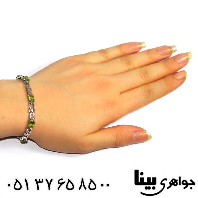 دستبند زبرجد مرغوب زنانه فاخر ایتالیایی _کد:1282