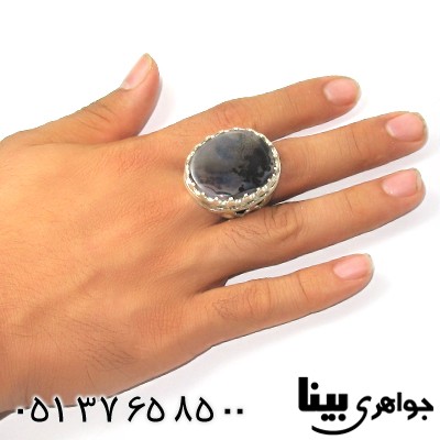 انگشتر عقیق شجری درشت ایرانی مرغوب مردانه کلکسیونی _کد:8809