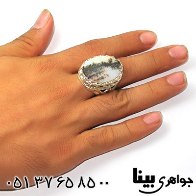 انگشتر عقیق شجری درشت ایرانی مرغوب مردانه کلکسیونی _کد:8834