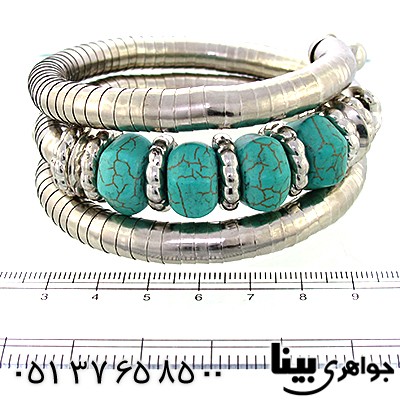 دستبند طرح فیروزه و بازوبند زنانه درشت سفارشی شرکت آمازون _کد:8885