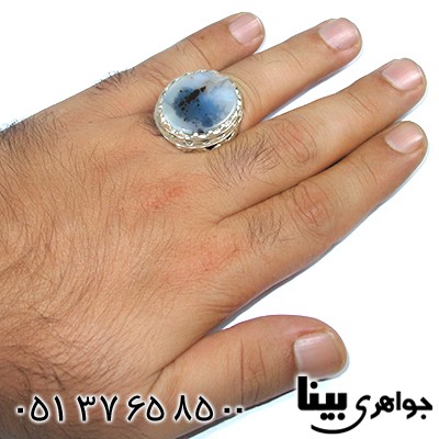 انگشتر عقیق شجری درشت ایرانی مرغوب مردانه کلکسیونی _کد:8914