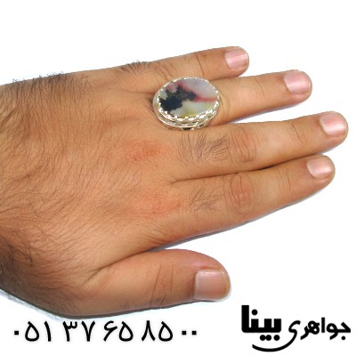 انگشتر عقیق شجری درشت ایرانی مرغوب مردانه کلکسیونی _کد:8941