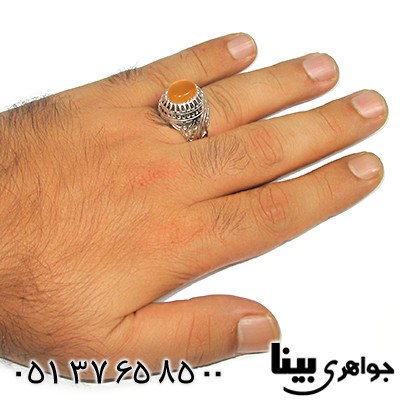 انگشتر عقیق یمنی بسیار عالی مردانه درشت فاخر رادیوم لوکس _کد:8959
