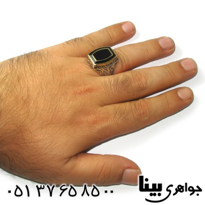 انگشتر میناکاری شده مردانه درشت _کد:8981