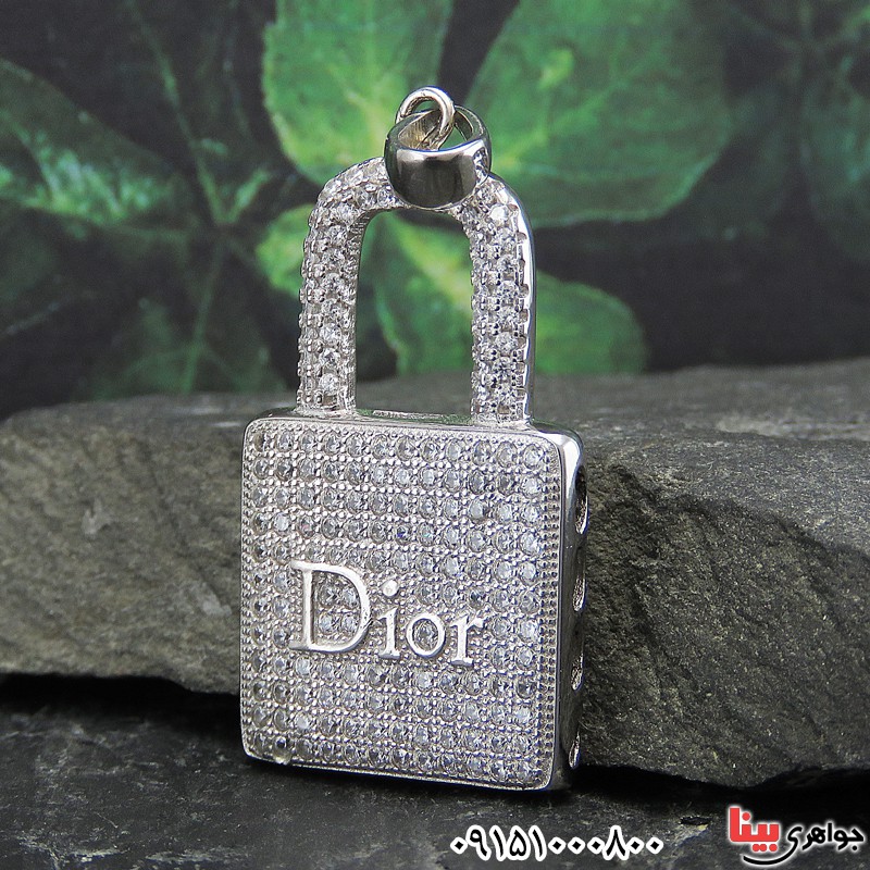 گردنبند نقره میکروستینگ درجه یک زنانه Dior مدل قفل _کد:9541