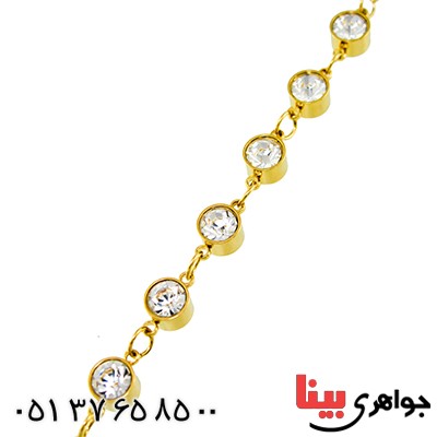 دستبند طرح سوارسکی زنانه مدل شهلا _کد:9679