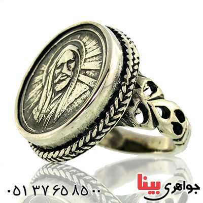 انگشتر نقره مردانه درشت با شمایل حضرت علی (ع) _کد:9774