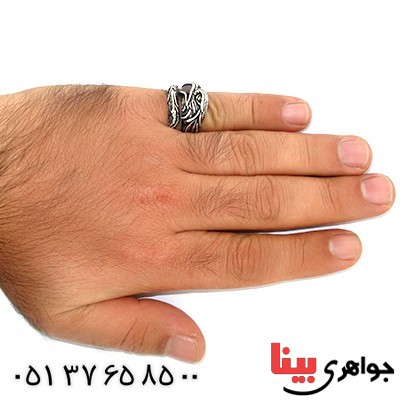 انگشتر نقره مردانه عقاب نشان _کد:9785