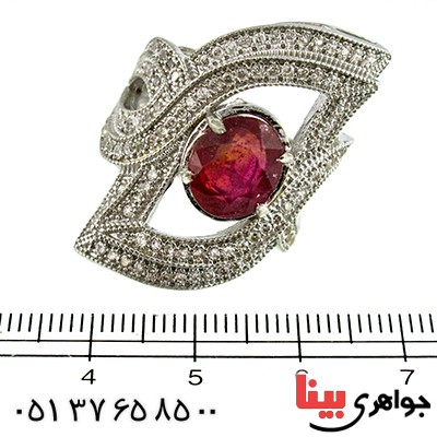 انگشتر یاقوت سرخ زنانه درشت سلطنتی _کد:9847
