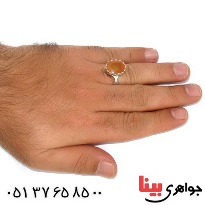 انگشتر یاقوت زرد درشت مردانه رادیوم لوکس _کد:9854
