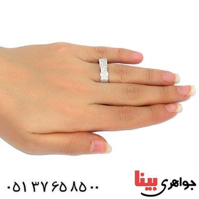 انگشتر نقره زنانه سوارسکی برلیانی _کد:9885