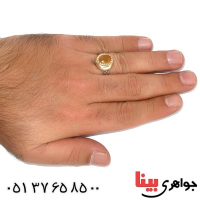 انگشتر عقیق یمنی مردانه رادیوم لوکس مدل آریان _کد:9927