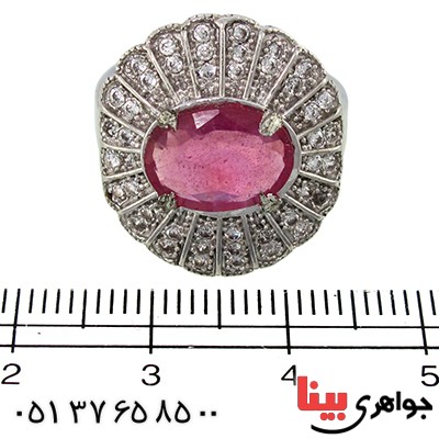 انگشتر یاقوت سرخ درشت زنانه مدل ارمغان _کد:9996