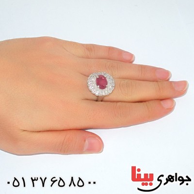 انگشتر یاقوت سرخ درشت زنانه مدل ارمغان _کد:9996