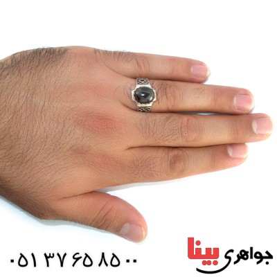 انگشتر نقره مردانه اسلیمی _کد:10506