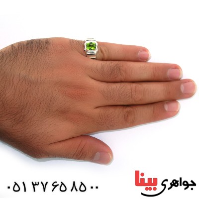 انگشتر زبرجد مردانه مدل کلاسیک _کد:10553