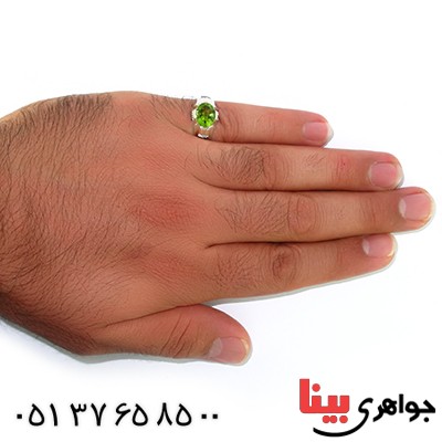انگشتر زبرجد مردانه کلاسیک مدل کیهان _کد:10579