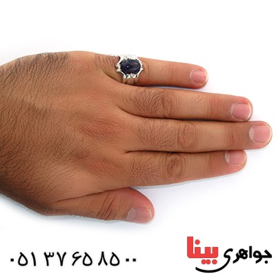 انگشتر اوپال تیره مردانه خاص مدل کیان _کد:10699