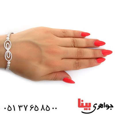 دستبند نقره زنانه جواهرکاری مدل پاپیون _کد:10723