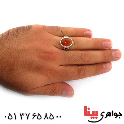 انگشتر عقیق یمنی مردانه مدل پارسا _کد:10777